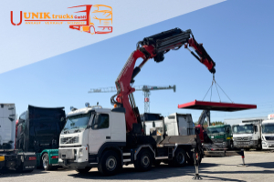 Lastwagen - VOLVO - FM 480 SZM 8x2 Fassi 1100 FlyJIP+Troil 